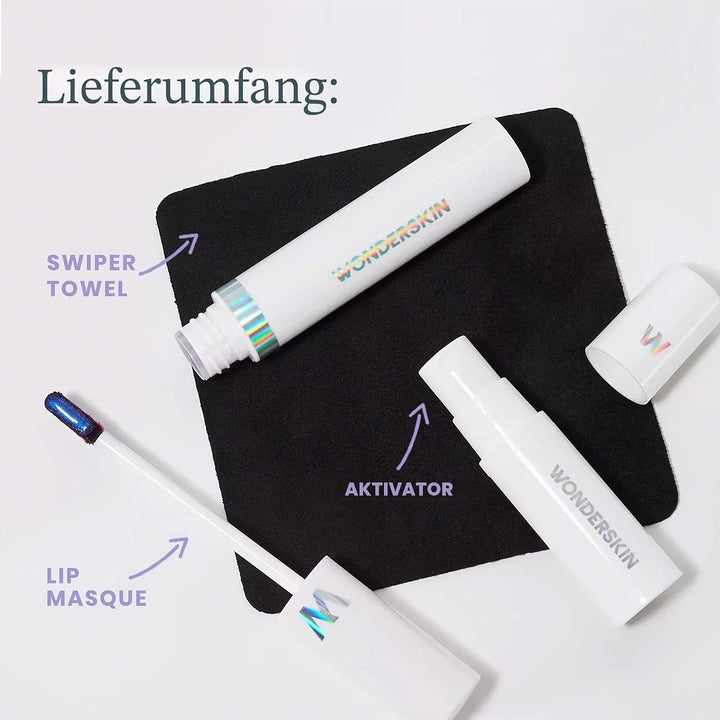 Wonderskin Wonder Blading Peel & Reveal Lippenflecken-Set, Langanhaltender Lippenstift, Langanhalten