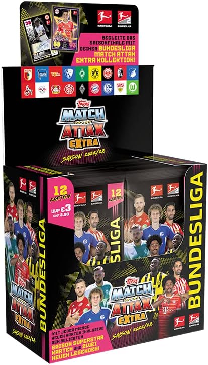 Topps Bundesliga Match Attax Extra 2023, Fussballkarten Display Box, Display Box