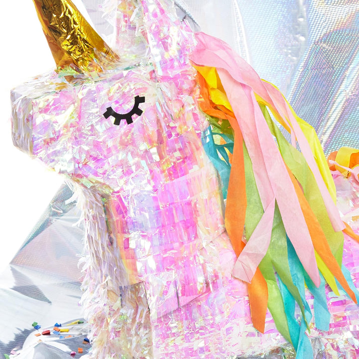 Lumaland Pinata Set zum Befüllen inkl. Schläger & Augenbinde | Magisches Einhorn ideal für Kinder-Ge