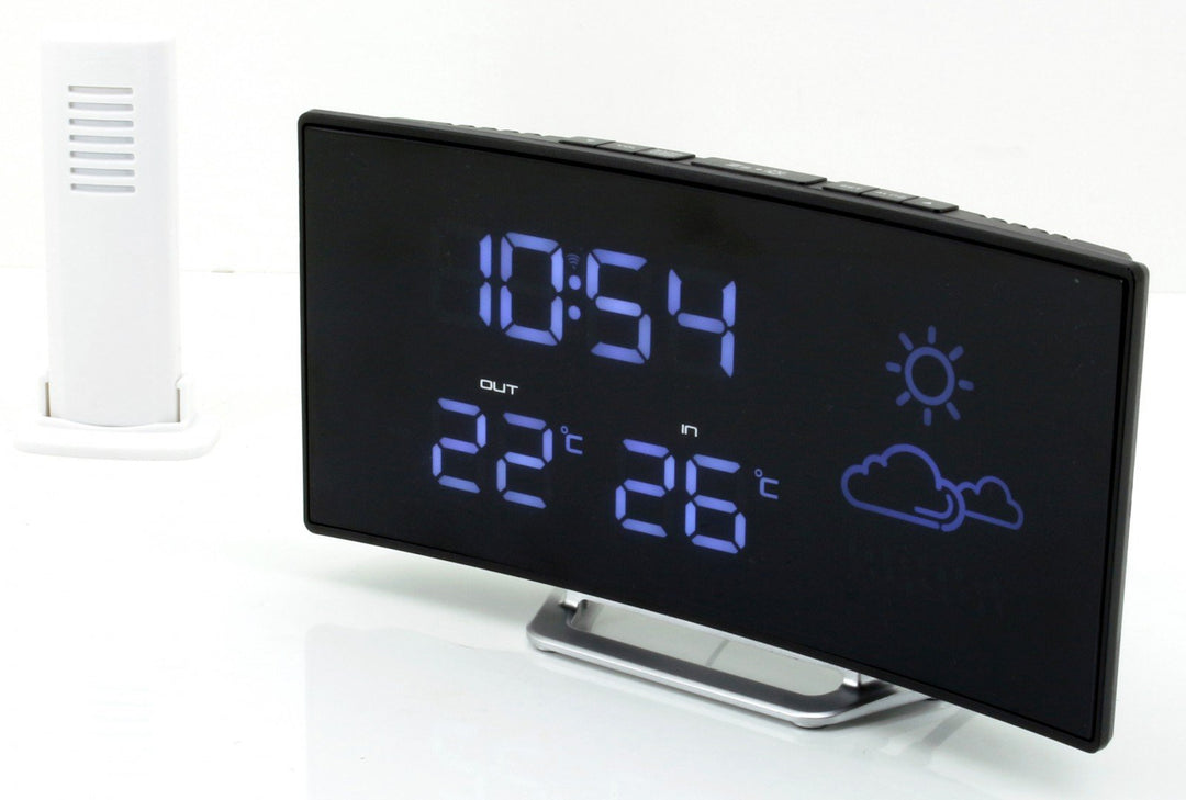 Soundmaster FUR100 Wetterstation Radiowecker Funkwecker mit Aussensensor Gangreserve LCD-Display Sle