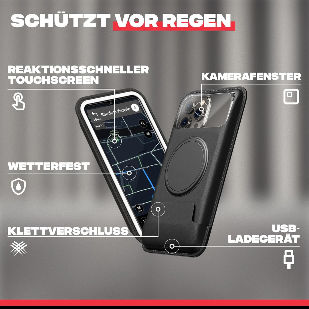 Shapeheart französische Innovation, magnetische Fahrrad-Telefonhalterung Pro mit abnehmbarer wetterf