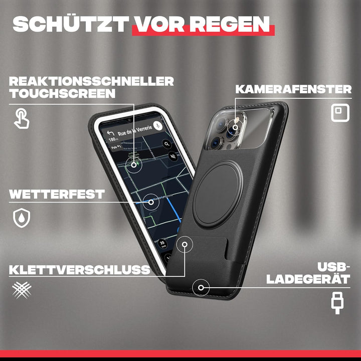 Shapeheart französische Innovation, magnetische Fahrrad-Telefonhalterung Pro mit abnehmbarer wetterf