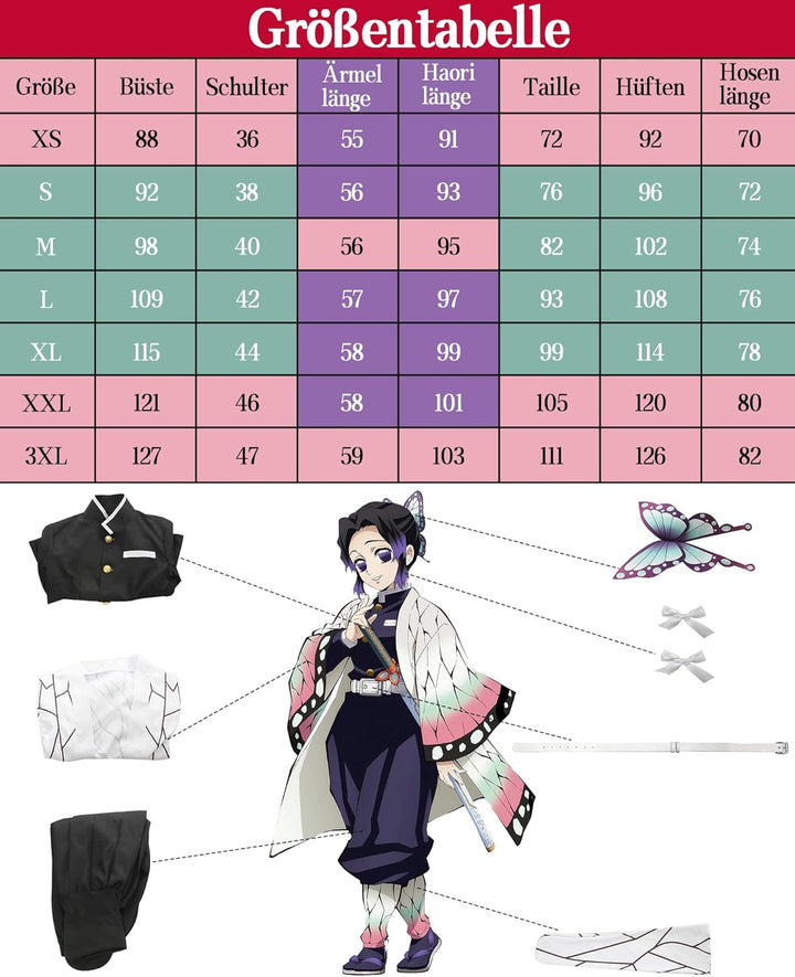 FCCAM Agatsuma Zenitsu Cosplay Kimono Vollständiger Satz Anime Zenitsu Cosplay Kostüm Erwachsene Wei
