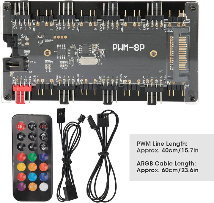 ARGB Controller argb controller fernbedienung PWM+ARGB Zwei in einem Gehäuse Lüfter Hub, 8 5 V3 Pin
