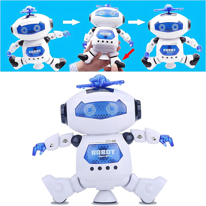 Spielzeugroboter mit Lichtern und Klängen, Tanz spielt und leuchtet Roboter, gehen mit Lichtern und