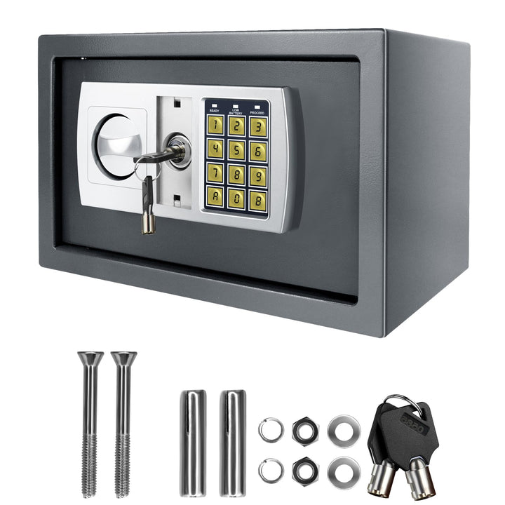 Tresor mit Zahlenschloss und 2 Schlüssel Möbeltresore Geldkassette Feuerfest Klein Stahlsafe Mini Tr