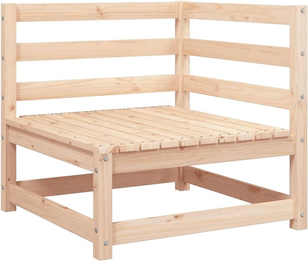 vidaXL Garten Ecksofa mit Kissen, Modular Gartenmöbel, Sofa Lounge Sessel für Garten Terrasse Balkon
