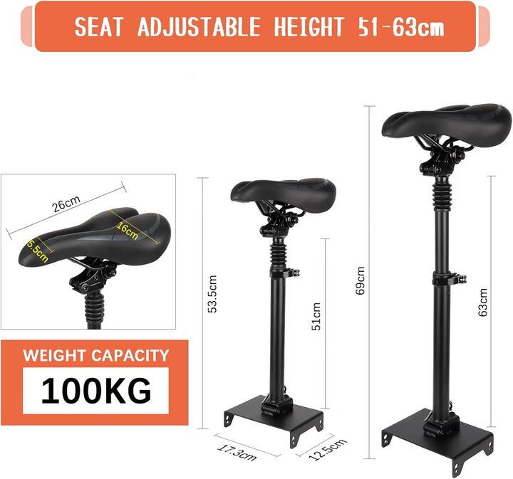 Elektroroller Sitzsattel kompatibel mit Segway-Ninebot Max G30, Stossdämpfender/Weicher/Atmungsaktiv