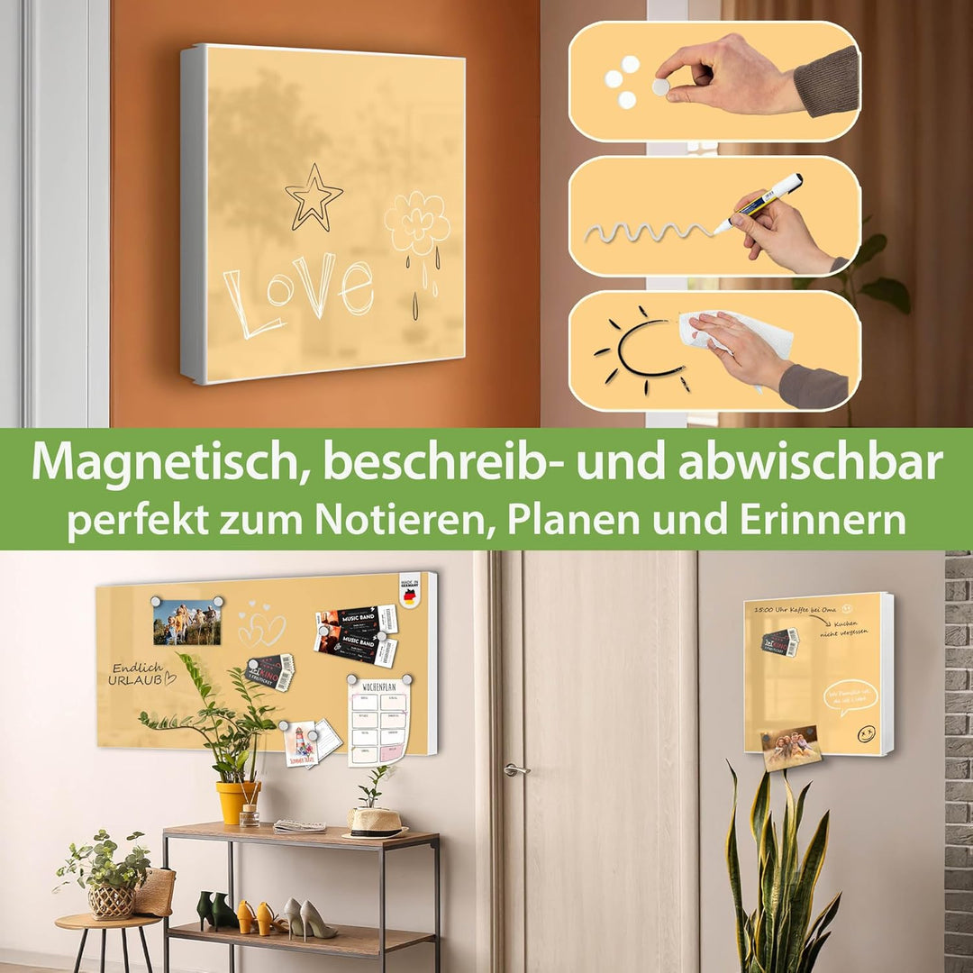 banjado Grosser Schlüsselkasten Metall - Schlüsselbox 30x30cm mit 32 Haken - Schlüsselkasten modern