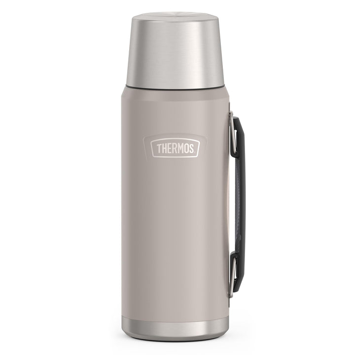 THERMOS ICON BEVERAGE BOTTLE 1,20l, beige/sandstone mat, Thermosflasche 1200ml, Isolierflasche mit T