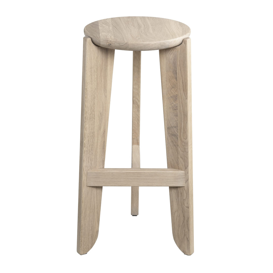 blomus Barhocker ELI | Massivholz Eiche | Farbton Natur | Höhe 75 cm Weiss Barhocker, Weiss Barhocke