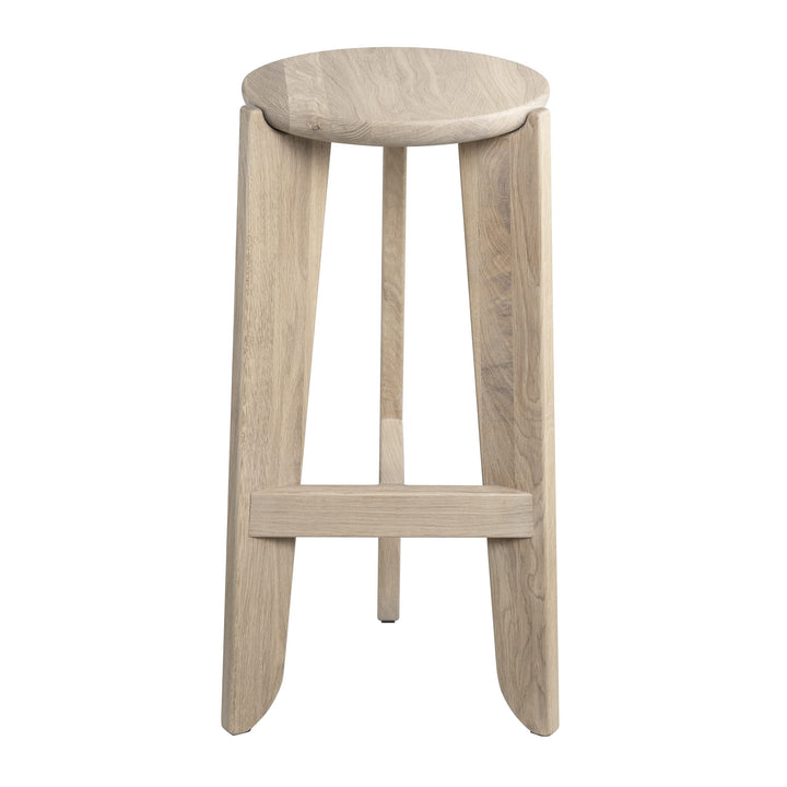 blomus Barhocker ELI | Massivholz Eiche | Farbton Natur | Höhe 75 cm Weiss Barhocker, Weiss Barhocke