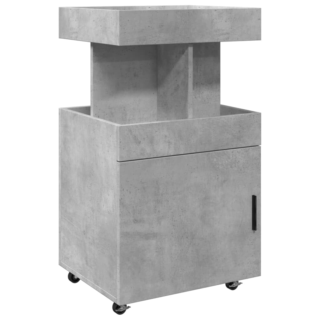 vidaXL Barwagen Betongrau 50x41x89 cm Holzwerkstoff, Betongrau