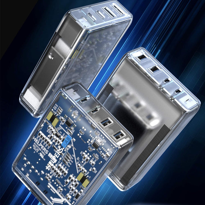 Helpers lab 30W 65W 4-Port USB C Notebook Ladegerät mit Dualer PD PPS Netzteil Kompatibel mit USB C