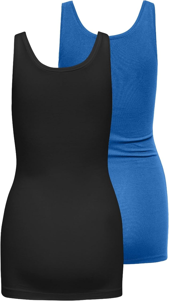 ONLY Female Tanktop Onllive 2-Pack Tanktop XS Schwarz, XS Schwarz