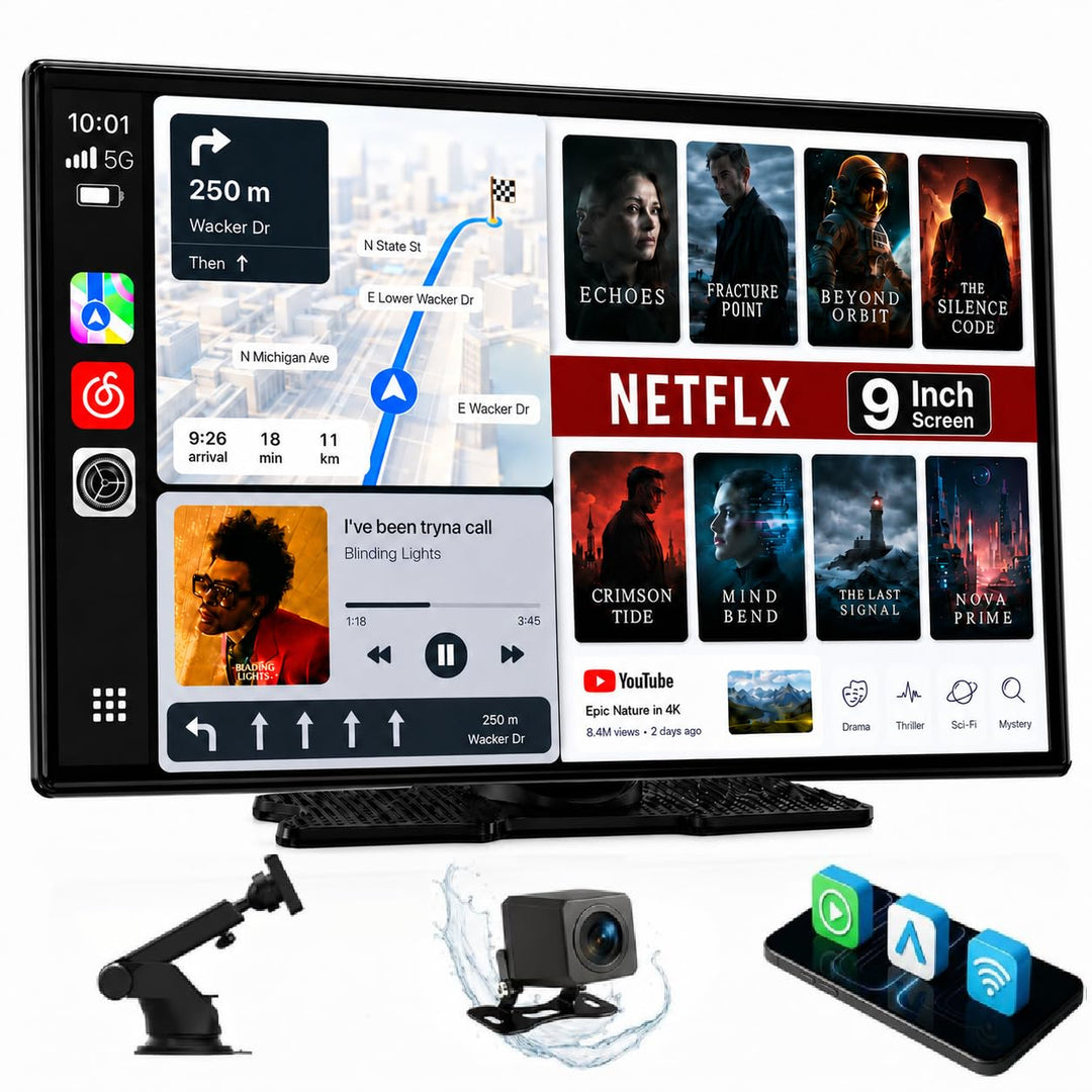 Volam Android Auto Display &amp;Wireless CarPlay Kompatibel mit Net flix/Y0uTube,2026 Aktualisierter Tra