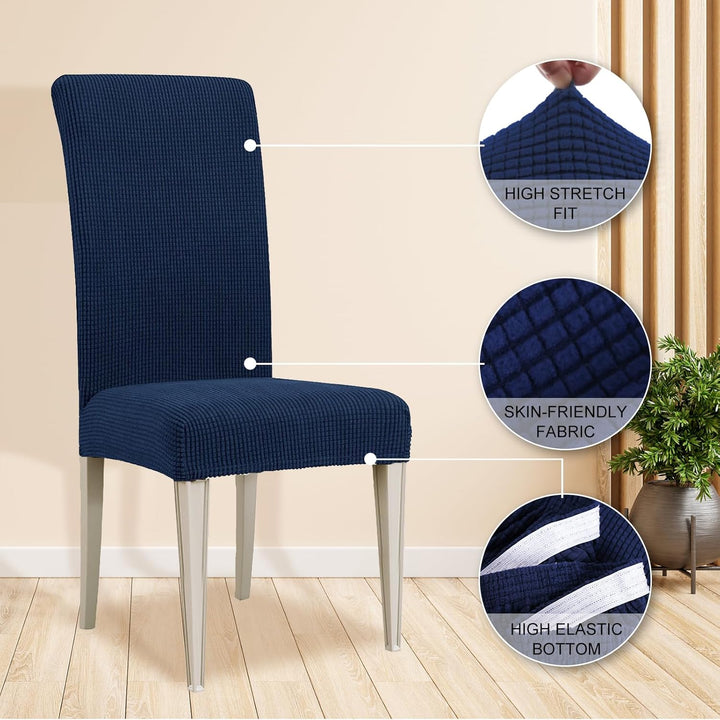 Ystyle Stretch Stuhlhussen 4er Set, Stuhlbezug Elastisch Abnehmbarer Waschbarer, Universal Hussen Fü