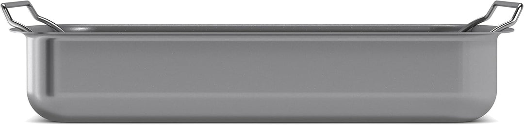 Eva Trio | Professionell Bräter mit Rost 30x22 cm keramischer Slip-Let®-Antihaftbeschichtung |Mit ih
