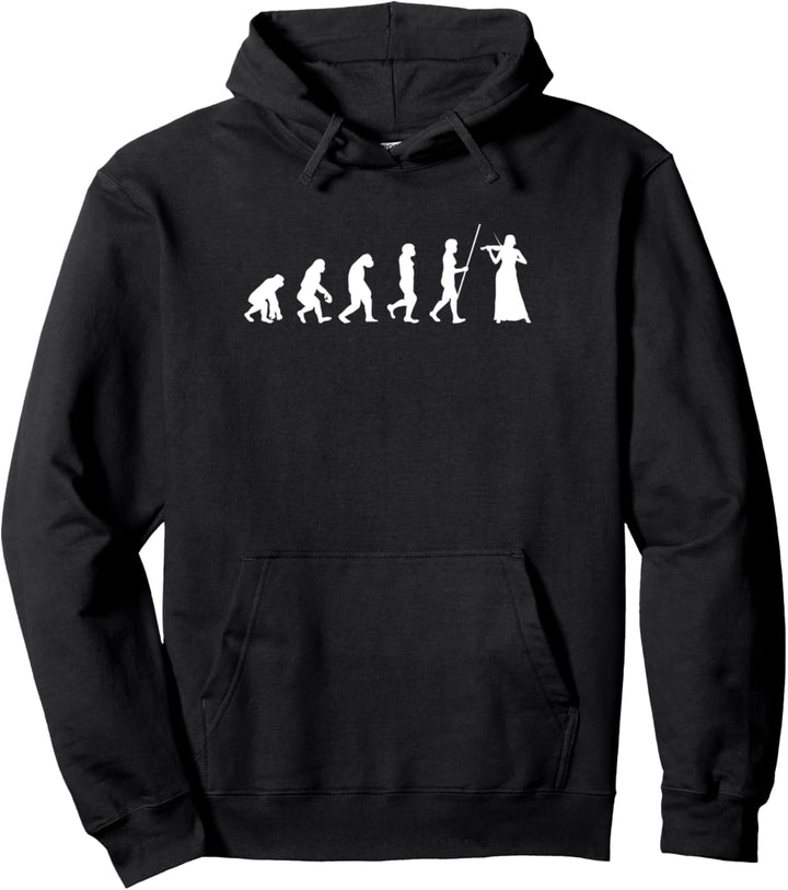 Evolution Geige Violine Geiger Violinist Geigenspieler Pullover Hoodie