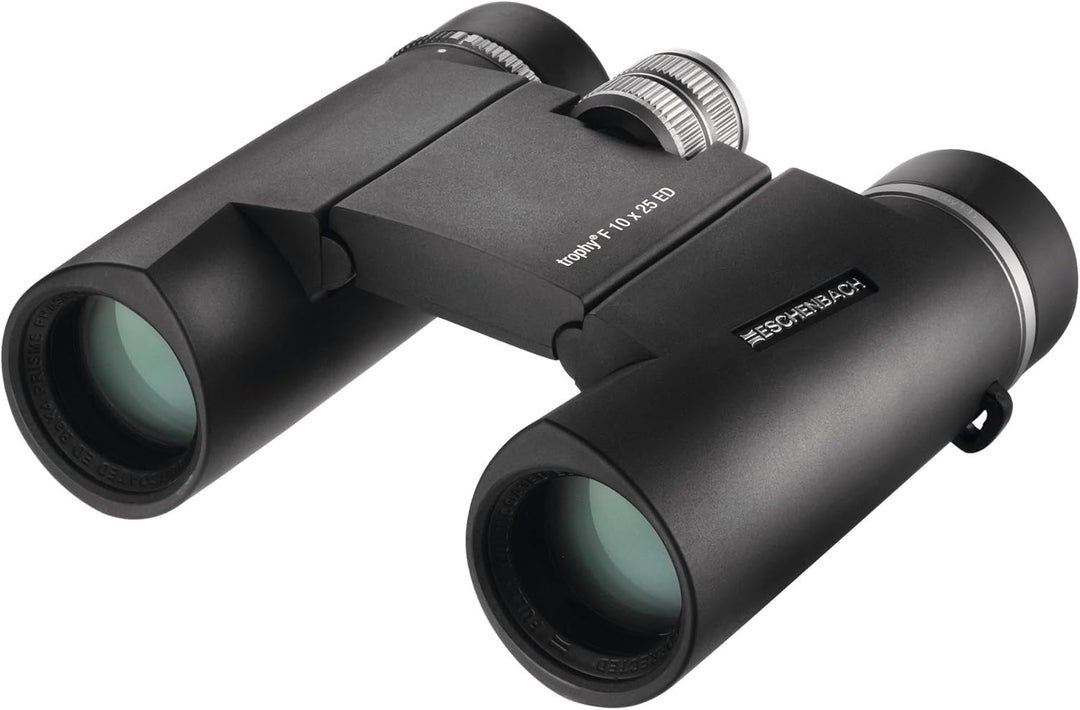 Eschenbach Optik Fernglas Trophy F 10x25 ED faltbar, platzsparend, grosses Sehfeld, wetterfest, schw