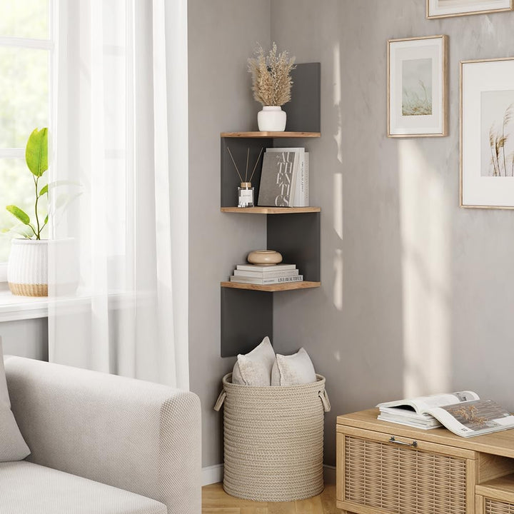 Vicco Eckregal Paolo, Bücherregal, Anthrazit, 28 x 116.4 cm Anthrazit 116 cm, Einzel, Anthrazit 116