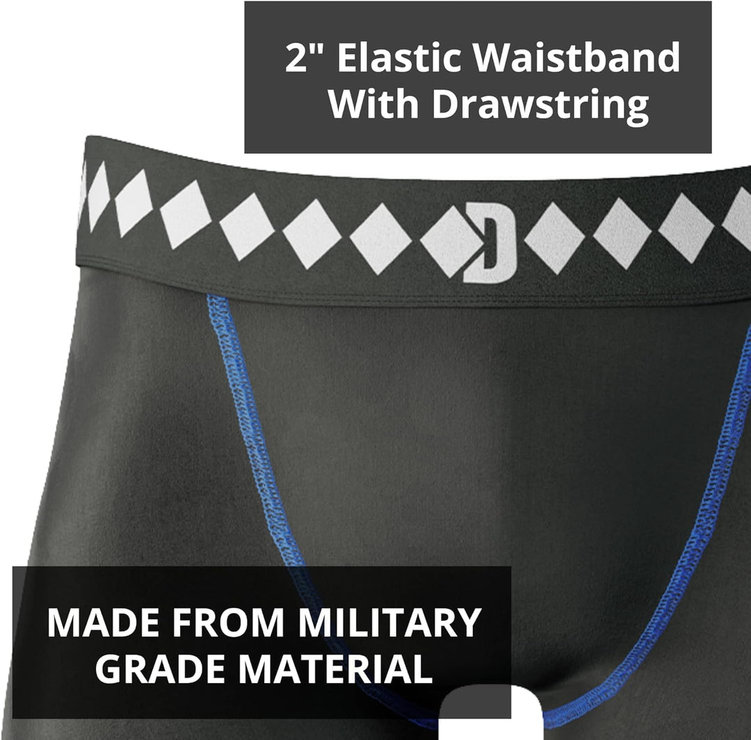 Diamond MMA Compression Short mit Eingebaut – Tiefschutz mit Cup von Athletic Tasche Sport XL Schwar