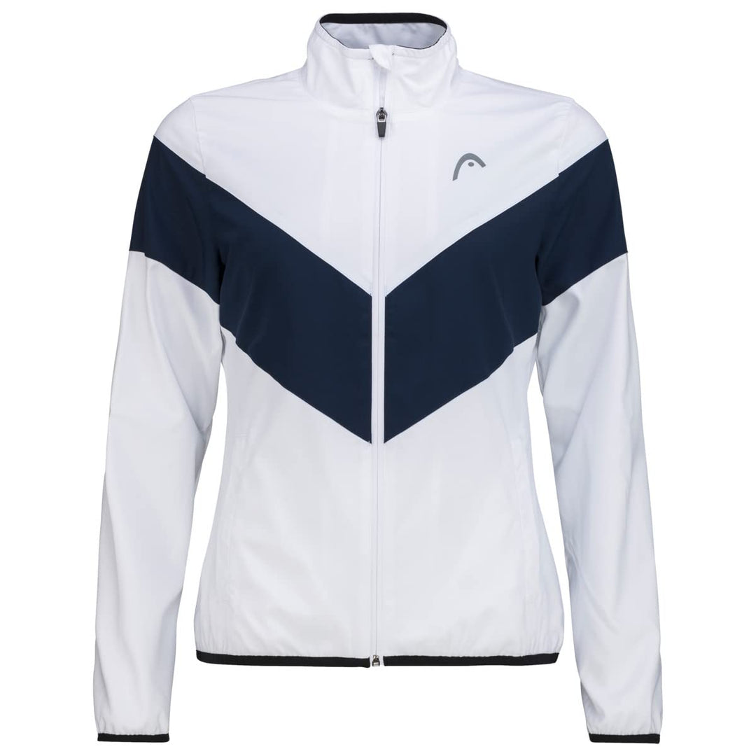 HEAD Damen Club 22 Jacket Women Jacket (1er Pack) M Weiss/Blau, M Weiss/Blau