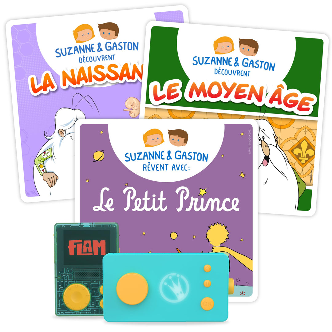 Lunii – Packung mit 3 interaktiven Hörbüchern für Kinder ab 3 Jahren – Suzanne & Gaston träumen mit