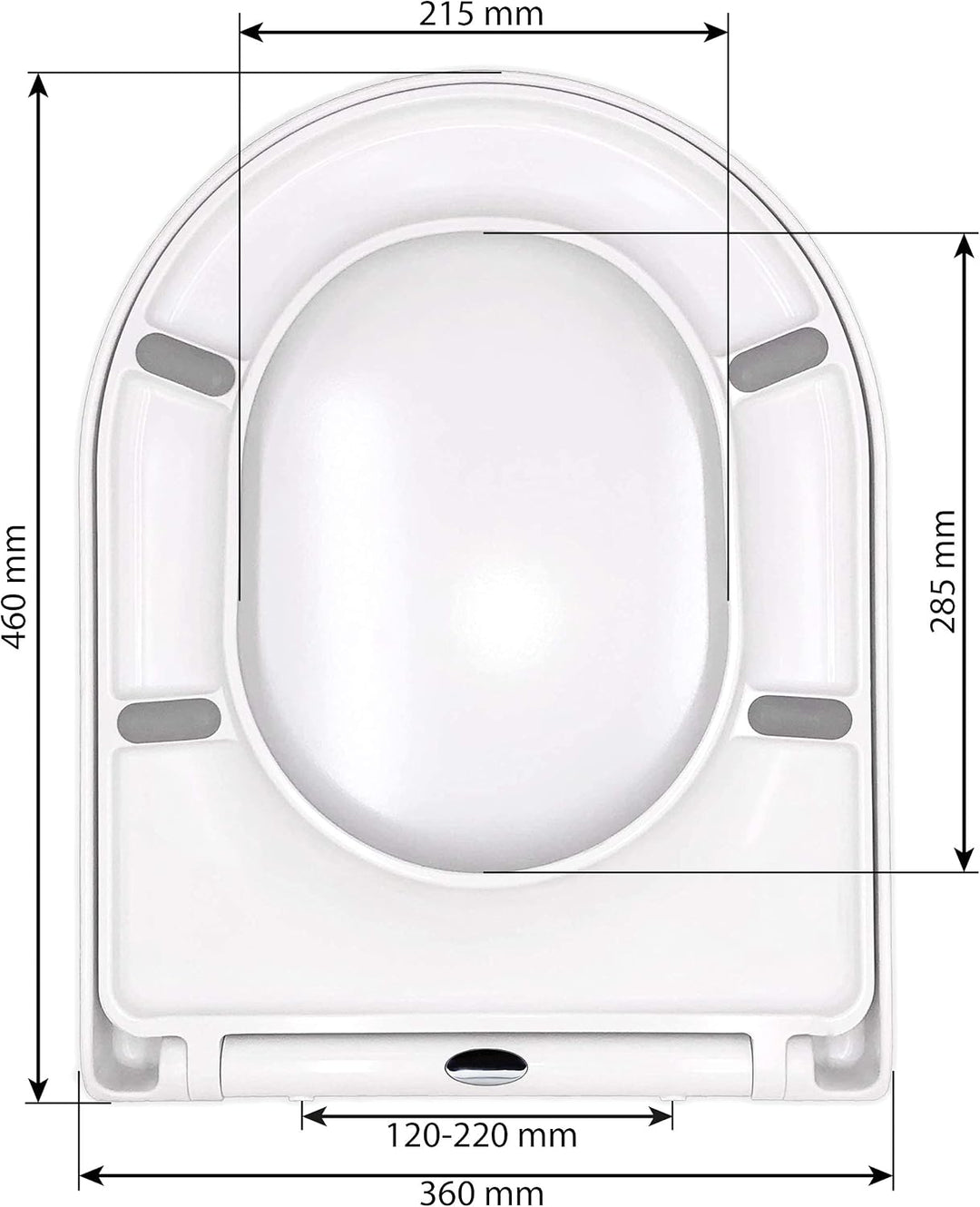 Gentlemen® Premium WC-Sitz mit Absenkautomatik - Duroplast Antibakteriell | Toilettendeckel mit Quic