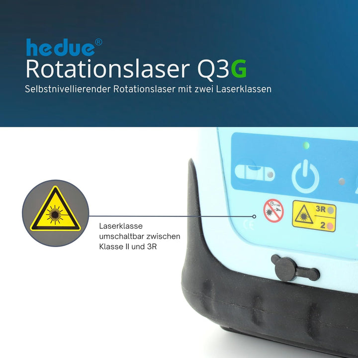 Rotationslaser hedue Q3G im systainer mit Empfänger E4, im systainer mit Empfänger E4