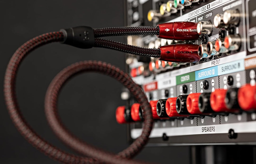 AudioQuest 2 m Golden Gate RCA Audiokabel 2 x RCA Schwarz - Audiokabel (2 x RCA, 2 x RCA, Kupfer, 2