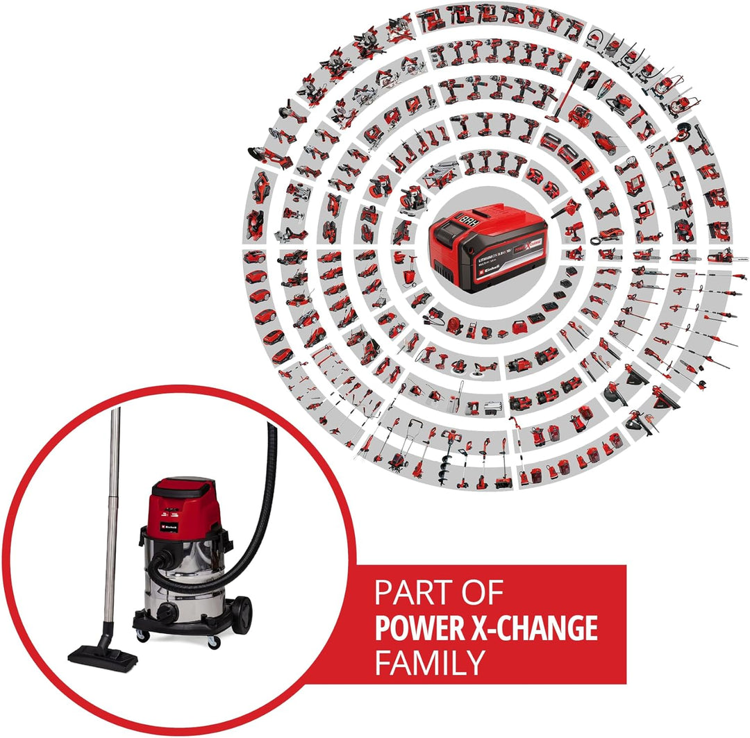 Einhell Akku-Nass-Trockensauger TE-VC 36/25 Li S-Solo Power X-Change (Li-Ion, 36 V, ECO/BOOST-Mode,