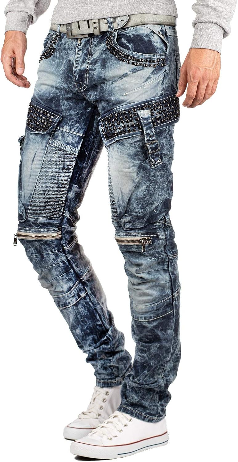 Cipo & Baxx Herren Jeans – Stylische Denim-Mode mit einzigartigem Design, Slim-Fit & Regular-Fit, Bi