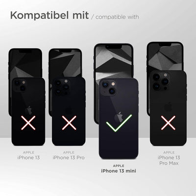 ONEFLOW Handykette 'Twist Strap' kompatibel mit Apple iPhone 13 Mini Hülle zum Umhängen transparent,