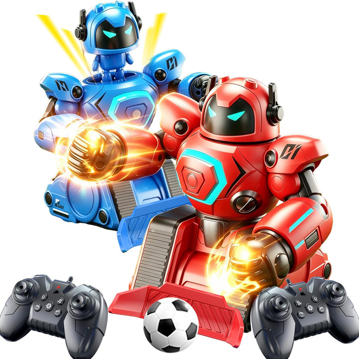 2 Stück Ferngesteuerte Roboter, Kombat Boxkampf Roboter, Fussballspiel Duell-Kampfmodus, Sound und L