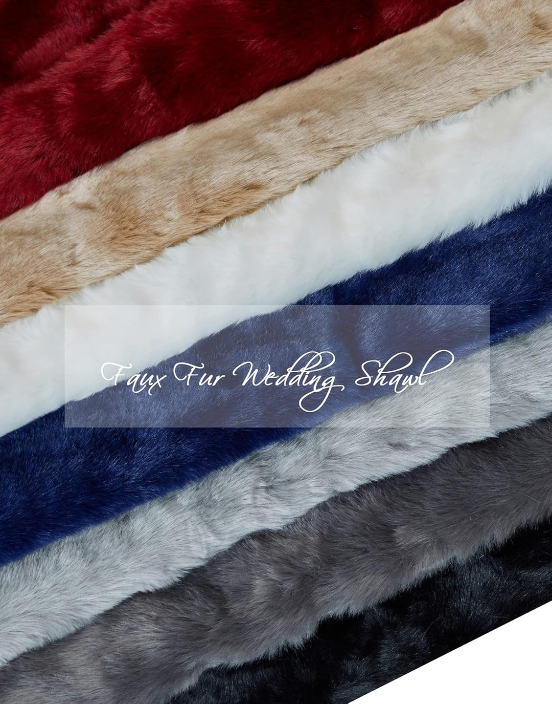 BEAUTELICATE Kunstpelz Schal Stola Damen Warm Brautjacke Brautschal Brautstola Pelz für Braut Hochze