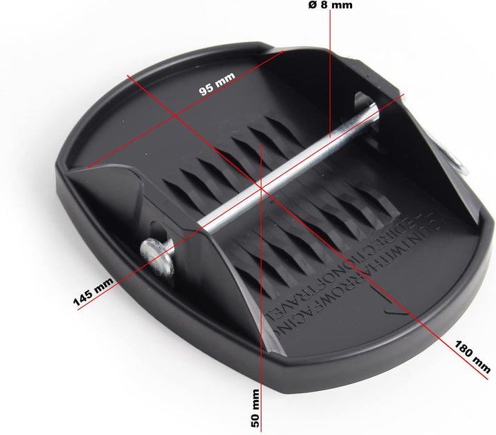 XPOtool 4X Stützplatten 180 x 145 mm mit Metallstift für Kurbelstütze von Wohnwagen, Wohnmobil, Cara