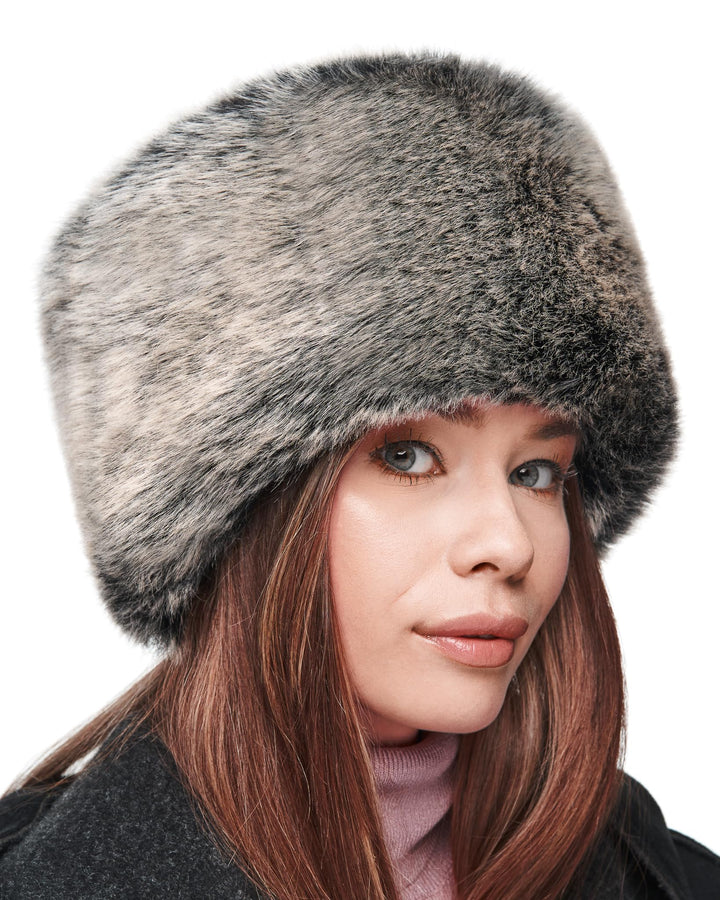 Futrzane Siberian Kosakenmütze - Pelzmütze Damen - Fell Pelz Russische Mütze XS Grau Siberian, XS Gr