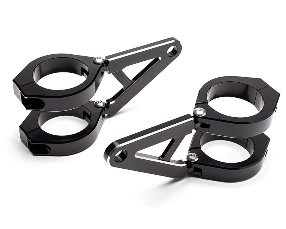 Motorrad Scheinwerfer-Halter mit Kurzen Arme Für Massgefertigt Projekt Motorrad - Schwarz, 38-39mm,