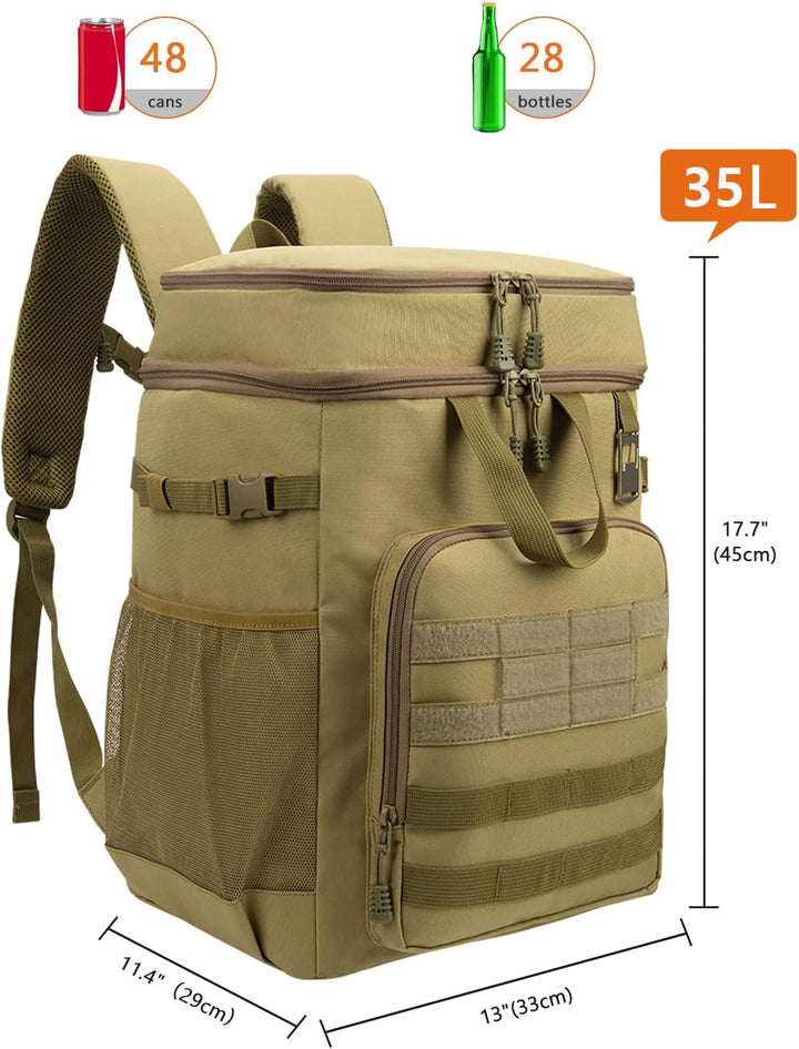 Hp hope Kühlrucksack 43L Isolierte Kühltasche Picknicktasche Warmhaltebox Kühlbox Kühlrucksack Gross
