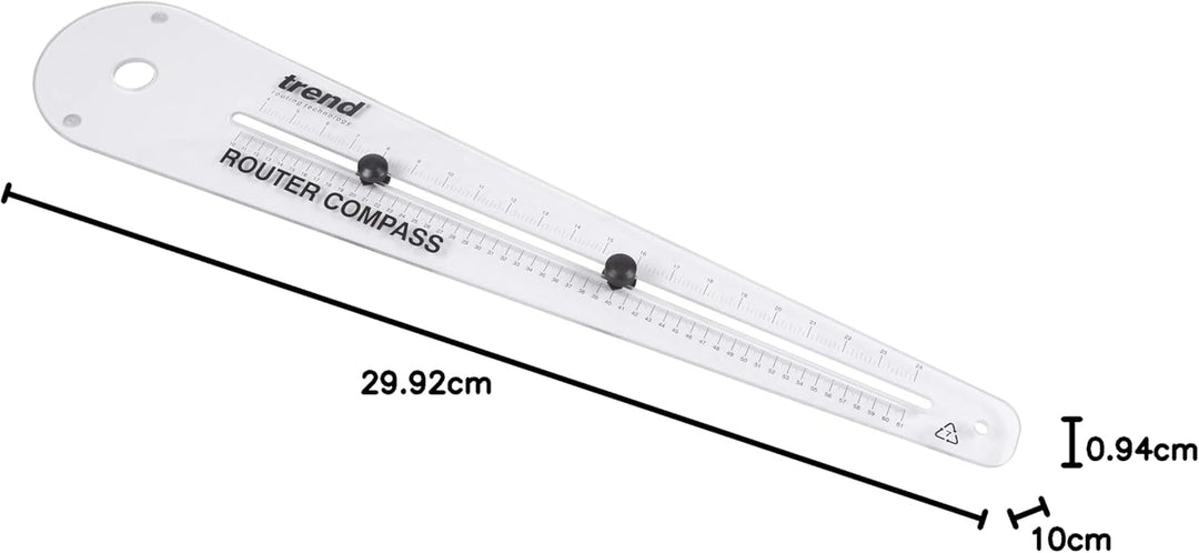 Trend Router Kompass für präzises Kreis- und Bogen schneiden, R/COMPASS/A