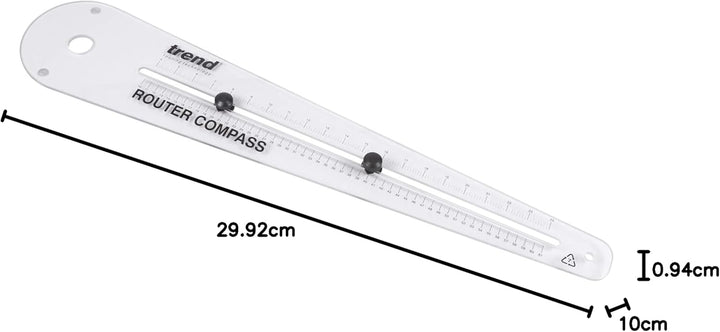 Trend Router Kompass für präzises Kreis- und Bogen schneiden, R/COMPASS/A
