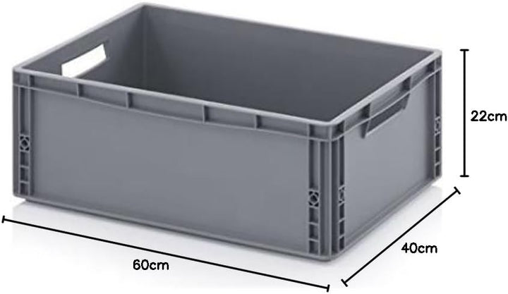 Auer Packaging 2x Eurobehälter 60 x 40 x 22 inkl. gratis Zollstock 2er Set