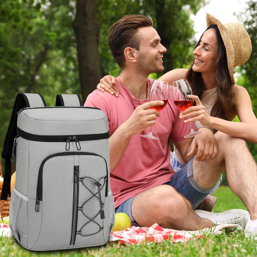 Kühltaschen 28 Liter Picknickrucksäcke mit Flaschenöffner Picknickkorb Wasserdicht Kühlrucksack Isol