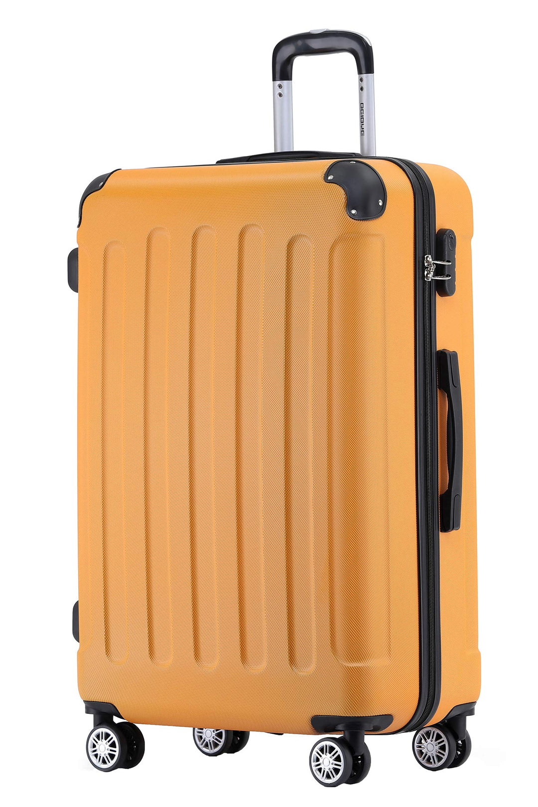 BEIBYE Zwillingsrollen Hardcase Reisekoffer Koffer Trolleys Hartschale in XL-L-M in 14 Farben (Orang