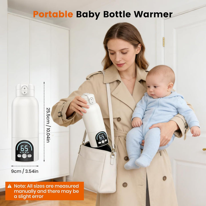 Tragbarer Flaschenwärmer Baby, 500-ml-Milchwärmerbecher, 140 W Schnellaufwärmung für Muttermilch und