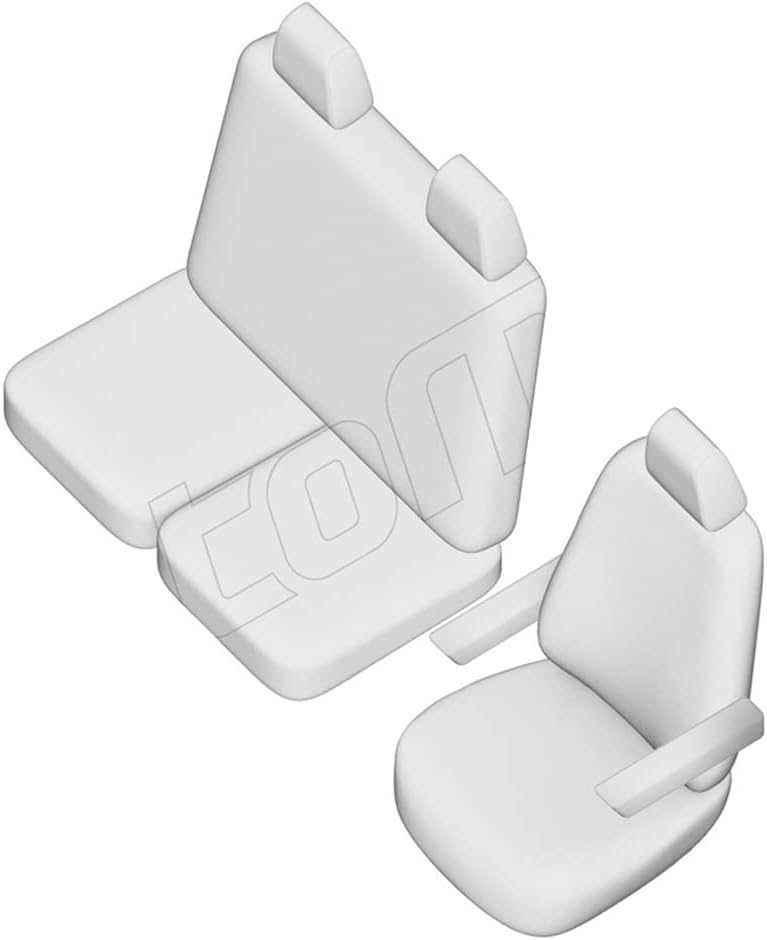 otoM Original Design Sitzbezüge aus Stoff 2+1 kompatibel mit Volkswagen Crafter/Man TGE 2017- (Stand