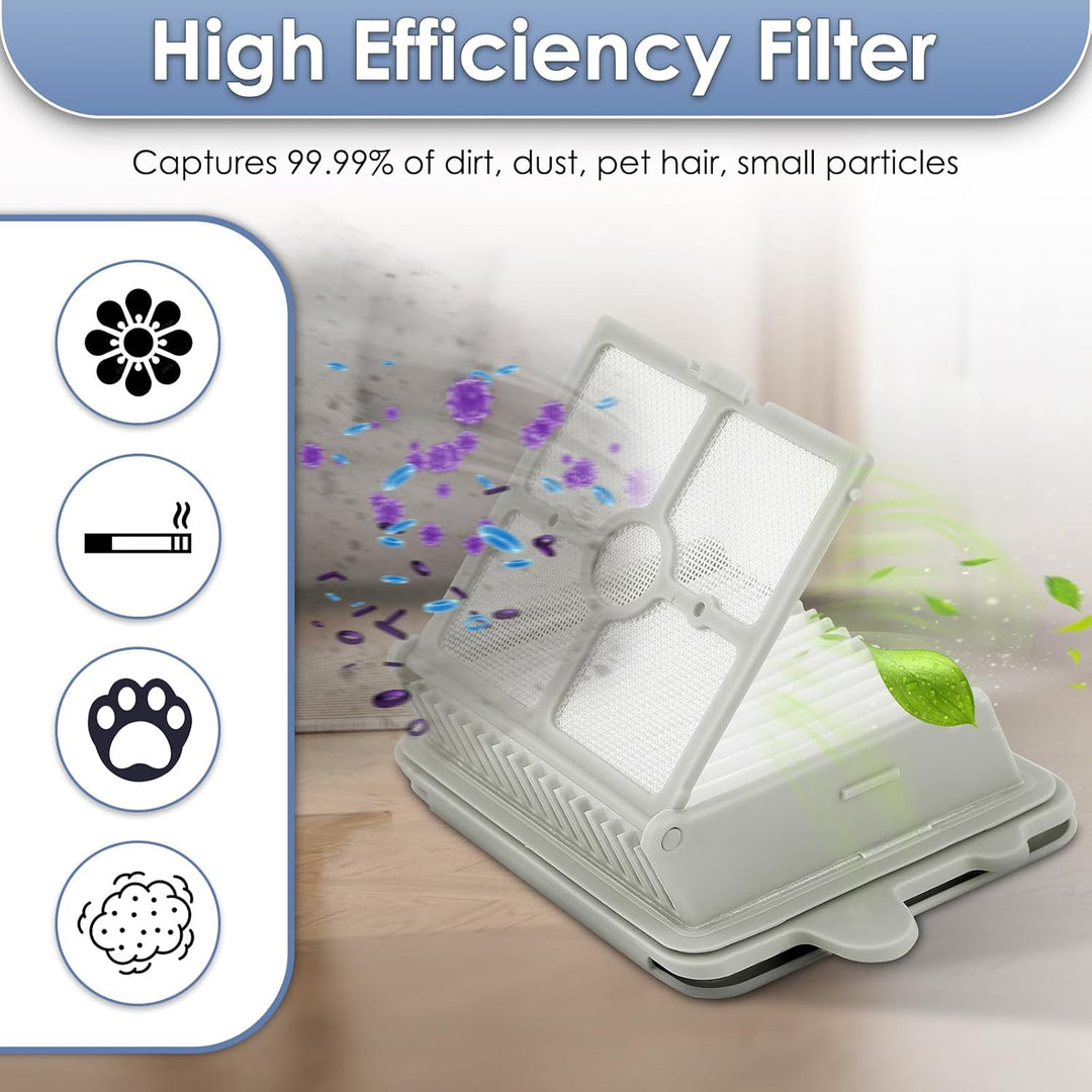 (5 Stück) F25 Ersatz HEPA Filter Kompatibel mit Roborock F25 LT/RT/ACE/ALT/ACE Combo/GT Nass Trocken