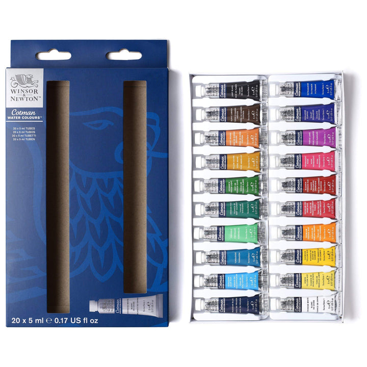 Winsor & Newton 390665 Cotman Aquarellfarbenset, ausgezeichnete Transparenz, Farbkraft und Verarbeit