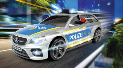 Dickie Toys Mercedes-AMG E43 Polizeiauto, Polizei, motor. Spielzeugauto, Heckklappe öffnet per Knopf